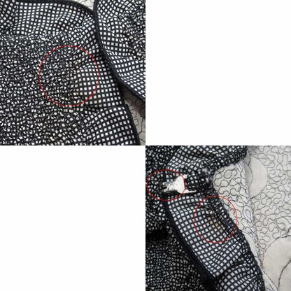 Chanel Vintage Camellia Char Ring Cardigan Jacket CC Logo 36 Black