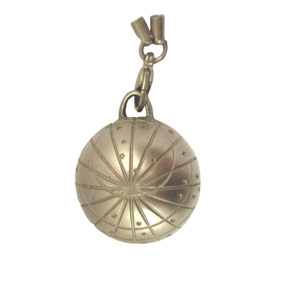 Hermes Zodiac Pendant Necklace Case Celestial Constellation Silver