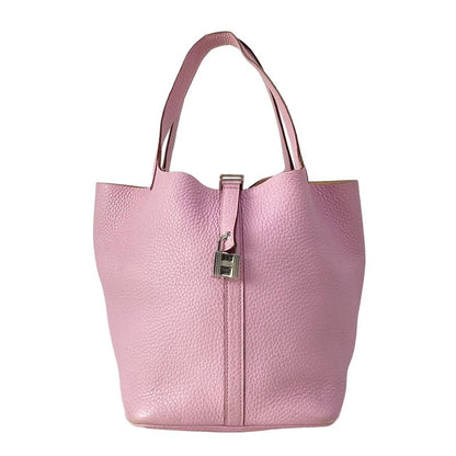 Hermes Handbag Picotin Lock MM Mauve Silvestre