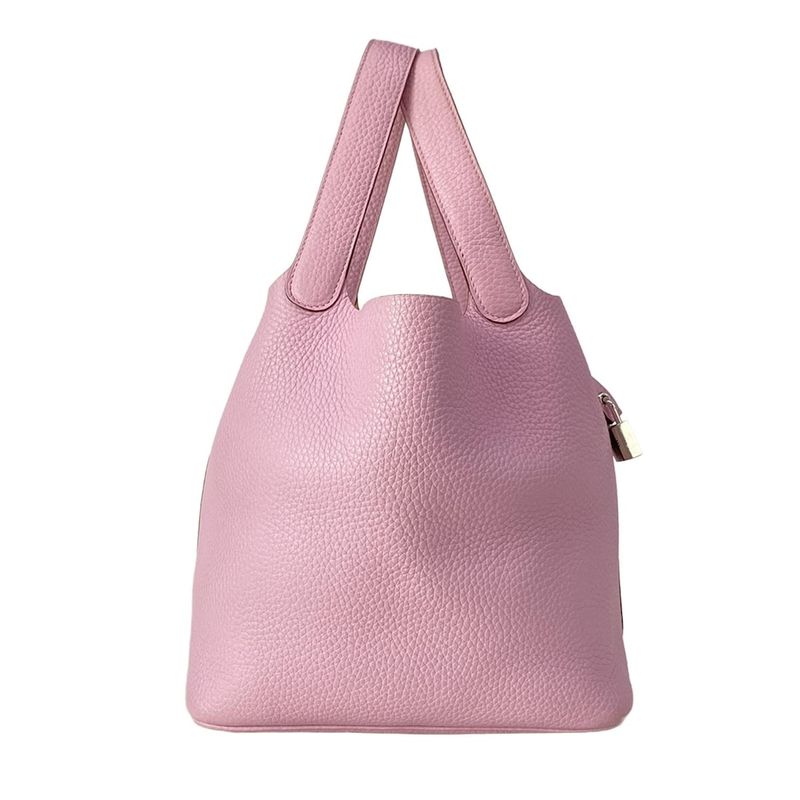 Hermes Handbag Picotin Lock MM Mauve Silvestre