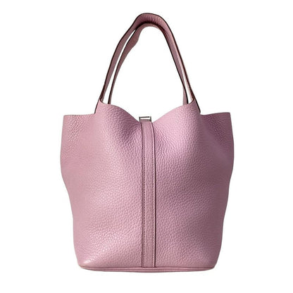 Hermes Handbag Picotin Lock MM Mauve Silvestre