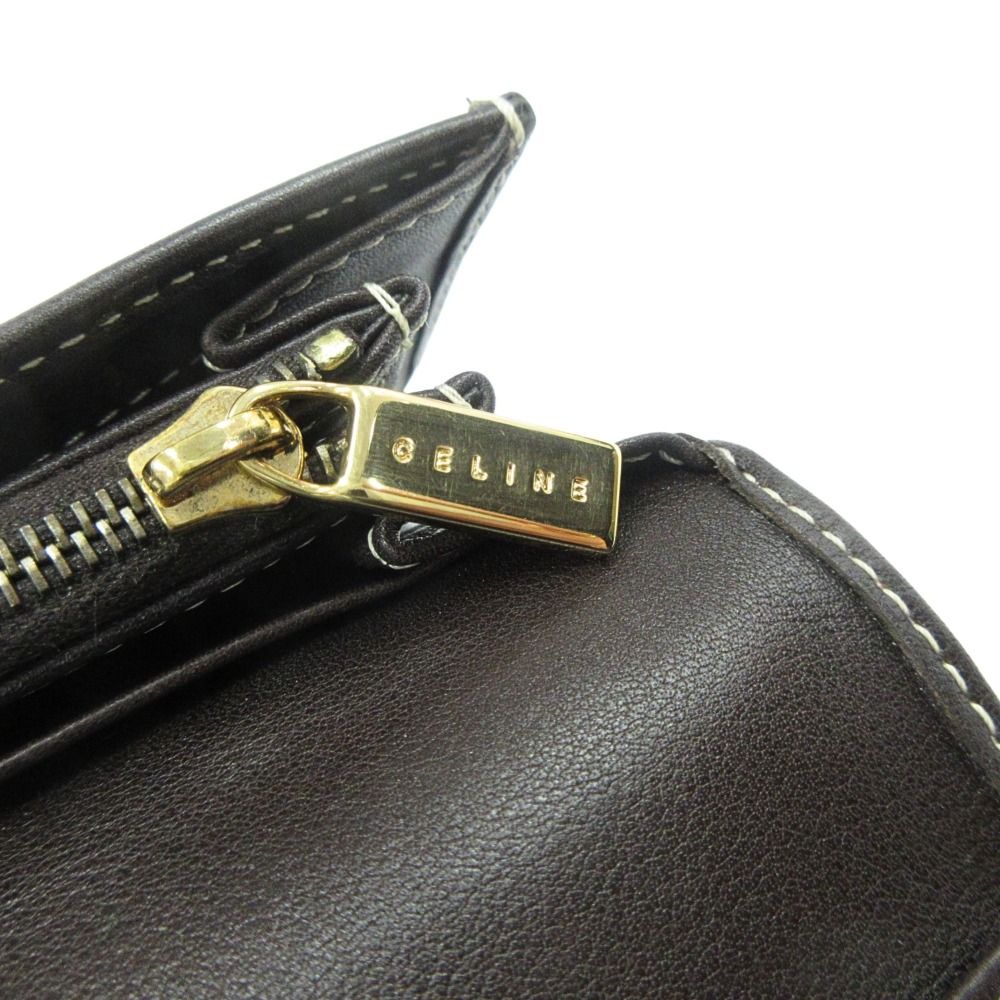 Celine Wallet Case Bifold Macadam Pattern Ysoo 46 White Brown