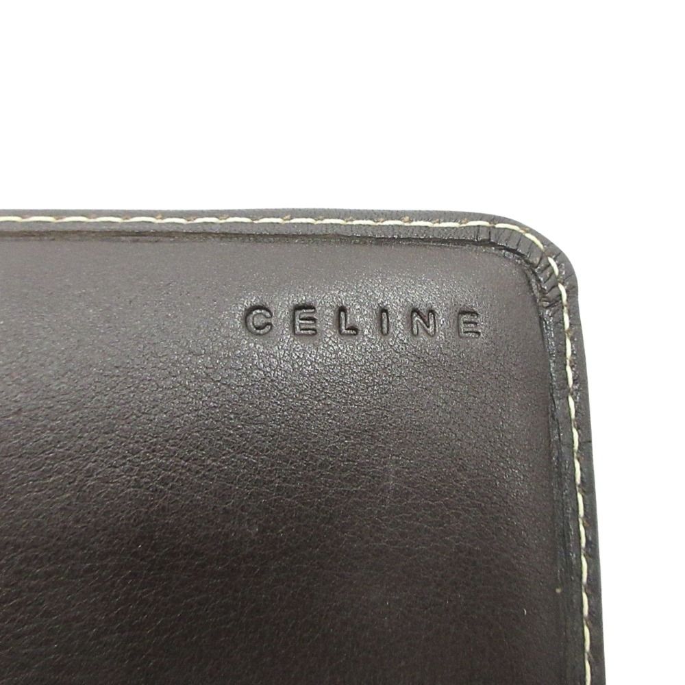 Celine Wallet Case Bifold Macadam Pattern Ysoo 46 White Brown