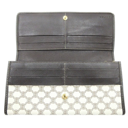 Celine Wallet Case Bifold Macadam Pattern Ysoo 46 White Brown