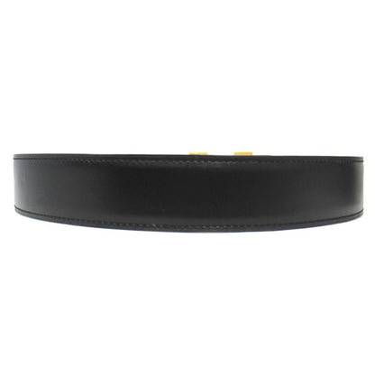 Hermes Buckle Reversible Belt Box Calfskin Leather 70 cm Black Beige