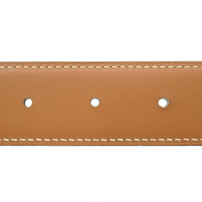 Hermes Buckle Reversible Belt Box Calfskin Leather 70 cm Black Beige