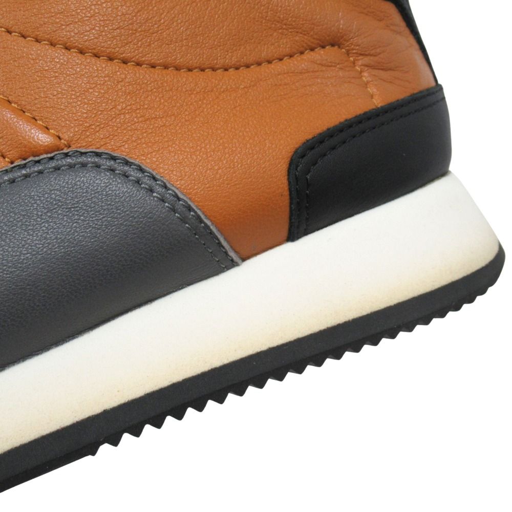 Hermes Sneakers Quick Leather Shoes Low Cut Logo 34 Brown