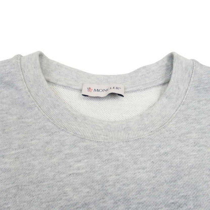 Moncler Logo Patch Sweatshirt Shirt Fleece Trainers Crew Neck Top M Heather Gray