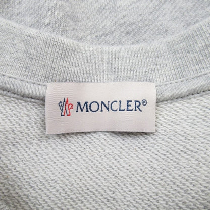 Moncler Logo Patch Sweatshirt Shirt Fleece Trainers Crew Neck Top M Heather Gray