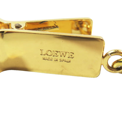 Loewe Anag Lambskin Glove Holder Bag Charm Clip Key Logo Vintage Gold