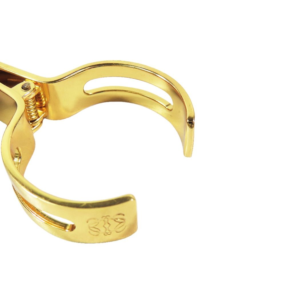 Loewe Anag Lambskin Glove Holder Bag Charm Clip Key Logo Vintage Gold