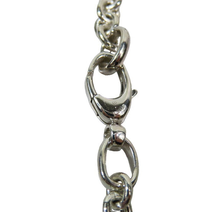 Gucci Polished Interlocking Logo Chain Necklace GG Pendant Silver