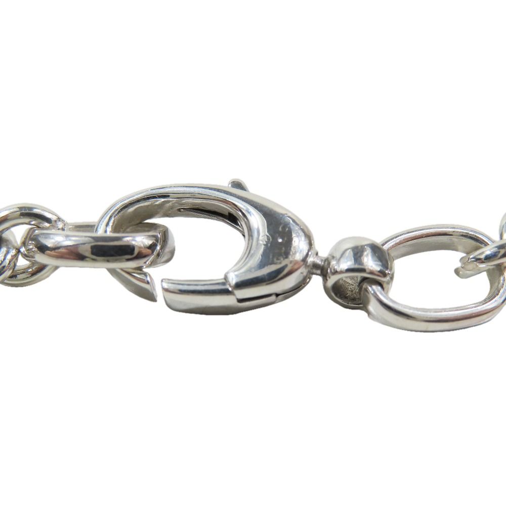 Gucci Polished Interlocking Logo Chain Necklace GG Pendant Silver