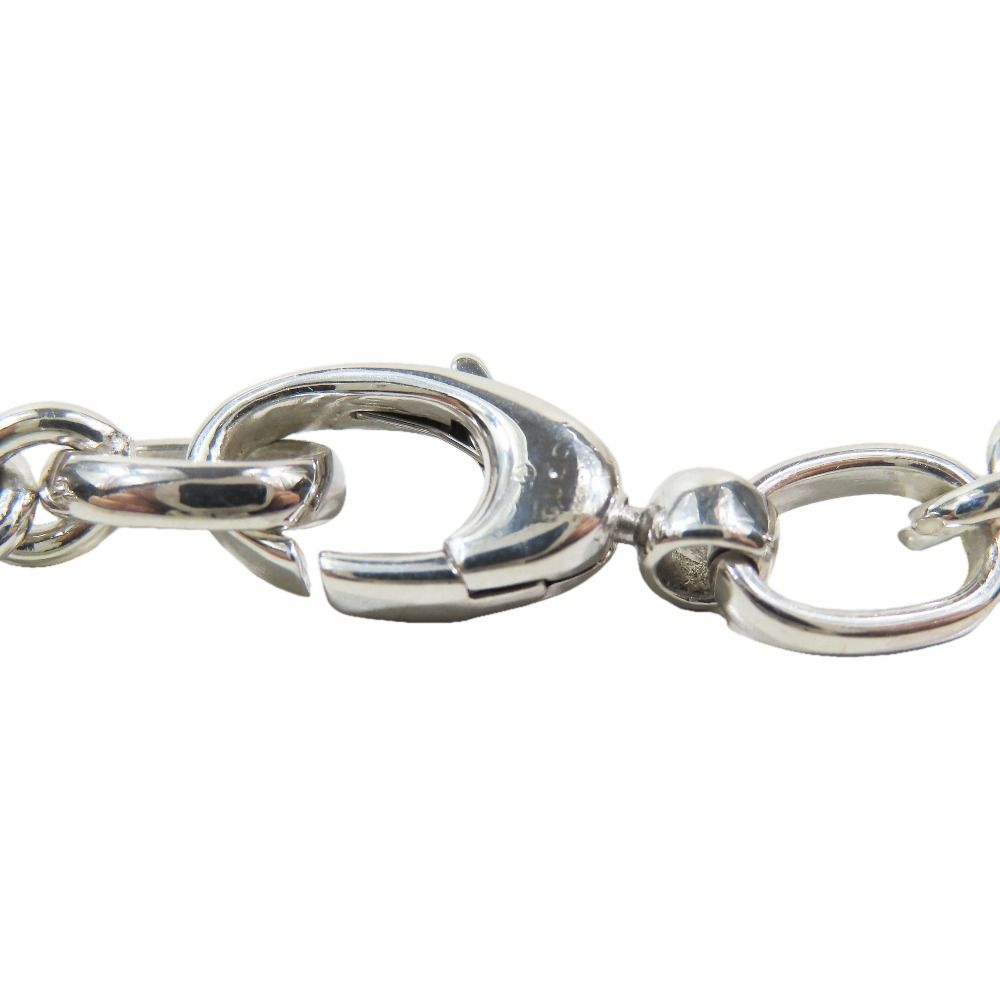 Gucci Polished Interlocking Logo Chain Necklace GG Pendant Silver