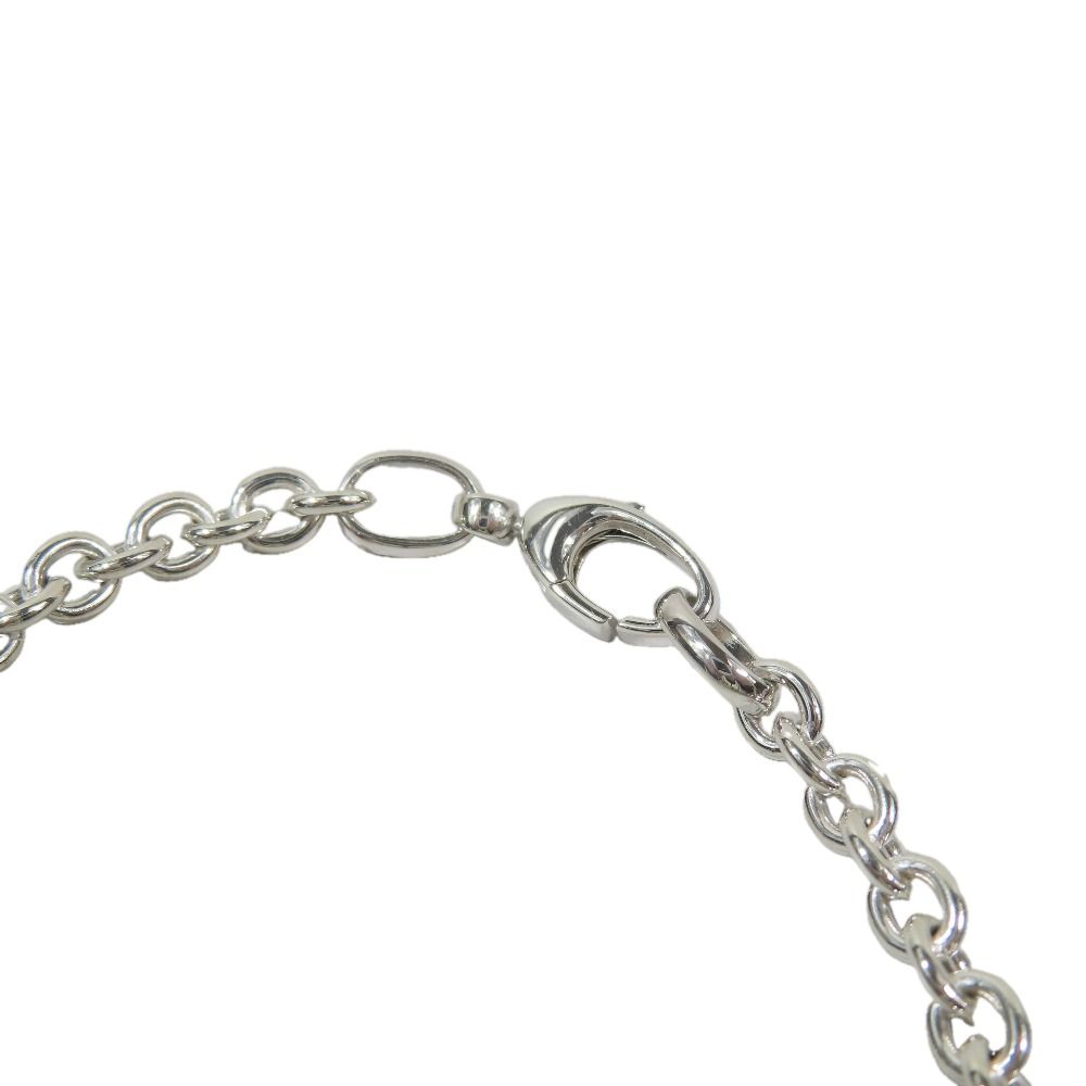 Gucci Polished Interlocking Logo Chain Necklace GG Pendant Silver