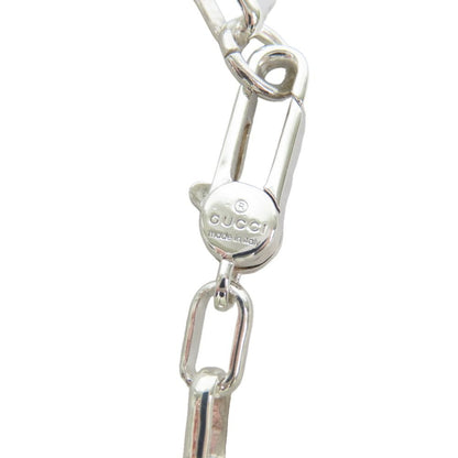 Gucci Polished Interlocking Logo GG Necklace Chain Star Ring Silver