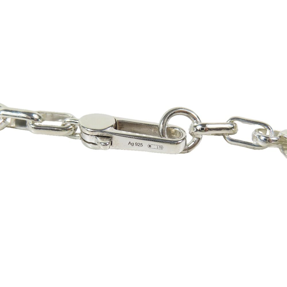 Gucci Polished Interlocking Logo GG Necklace Chain Star Ring Silver