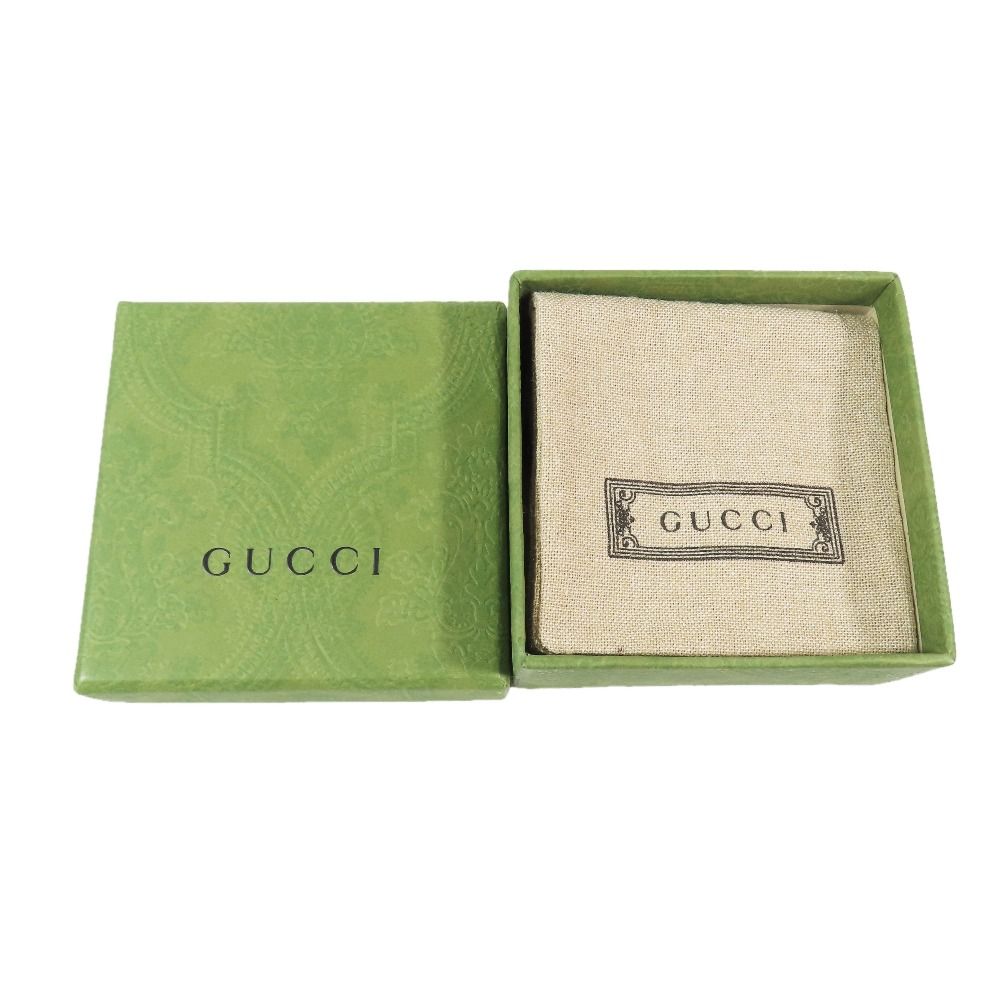 Gucci Polished Arabesque Double Key Motif Ring GG Star Silver