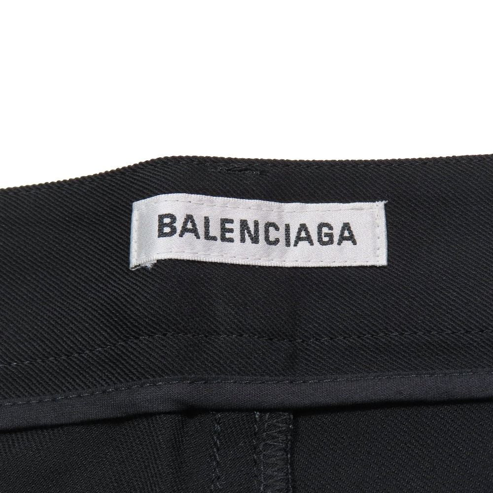 Balenciaga Trousers Straight Pants Zip Fly Wool 38 Black