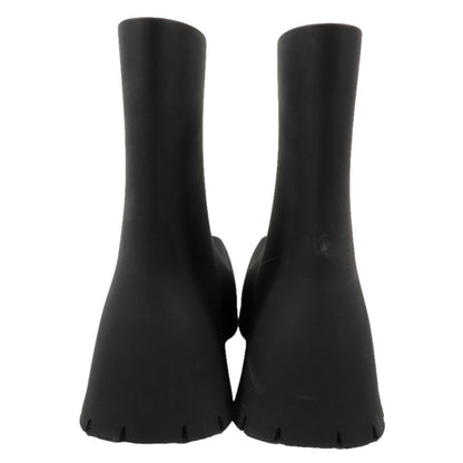 Balenciaga Trooper Rubber Boot Short Boots Square Toe Shoes Black