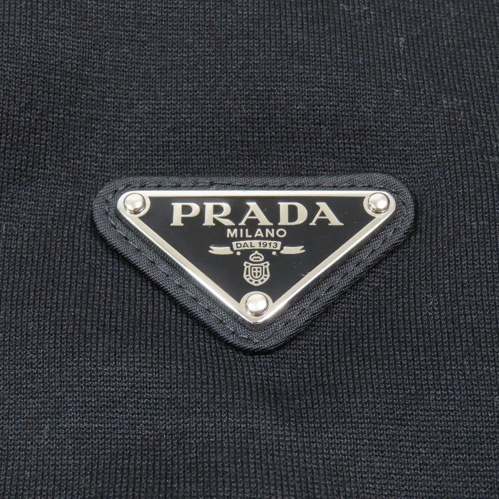 Prada Triangle Logo Sweatshirt Trainers Re-Nylon Trim XS Black