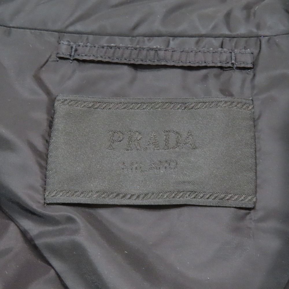 Prada Triangle Logo Nylon Jacket Re-Nylon 46 Black