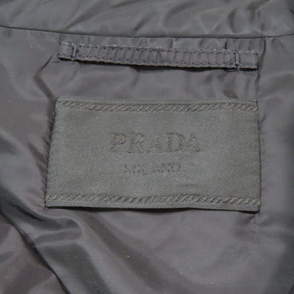 Prada Triangle Logo Nylon Jacket Re-Nylon 46 Black