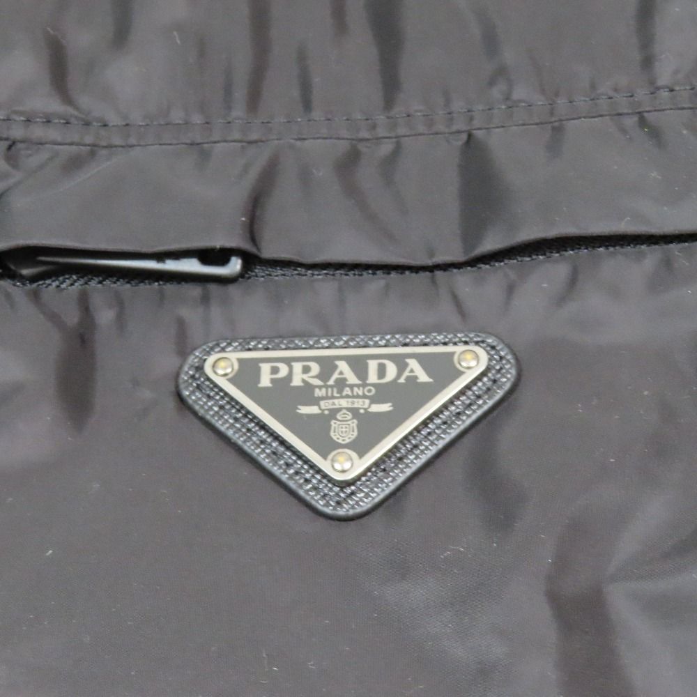 Prada Triangle Logo Nylon Jacket Re-Nylon 46 Black