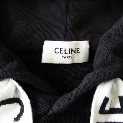 Celine Luz Hoodie Sweatshirt Top Logo Pullover Long Sleeve Eddie Era M Black