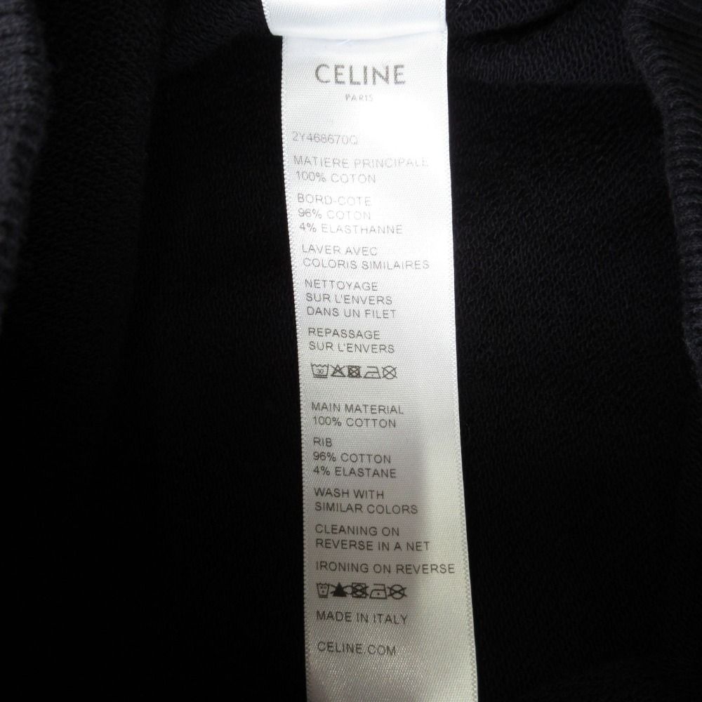 Celine Luz Hoodie Sweatshirt Top Logo Pullover Long Sleeve Eddie Era M Black
