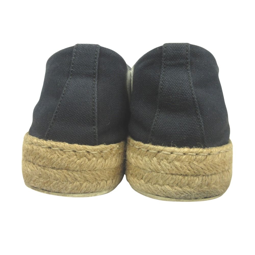 Hermes Rosa Espadrilles Sneakers Shoes Low Cut Canvas Leather Patch