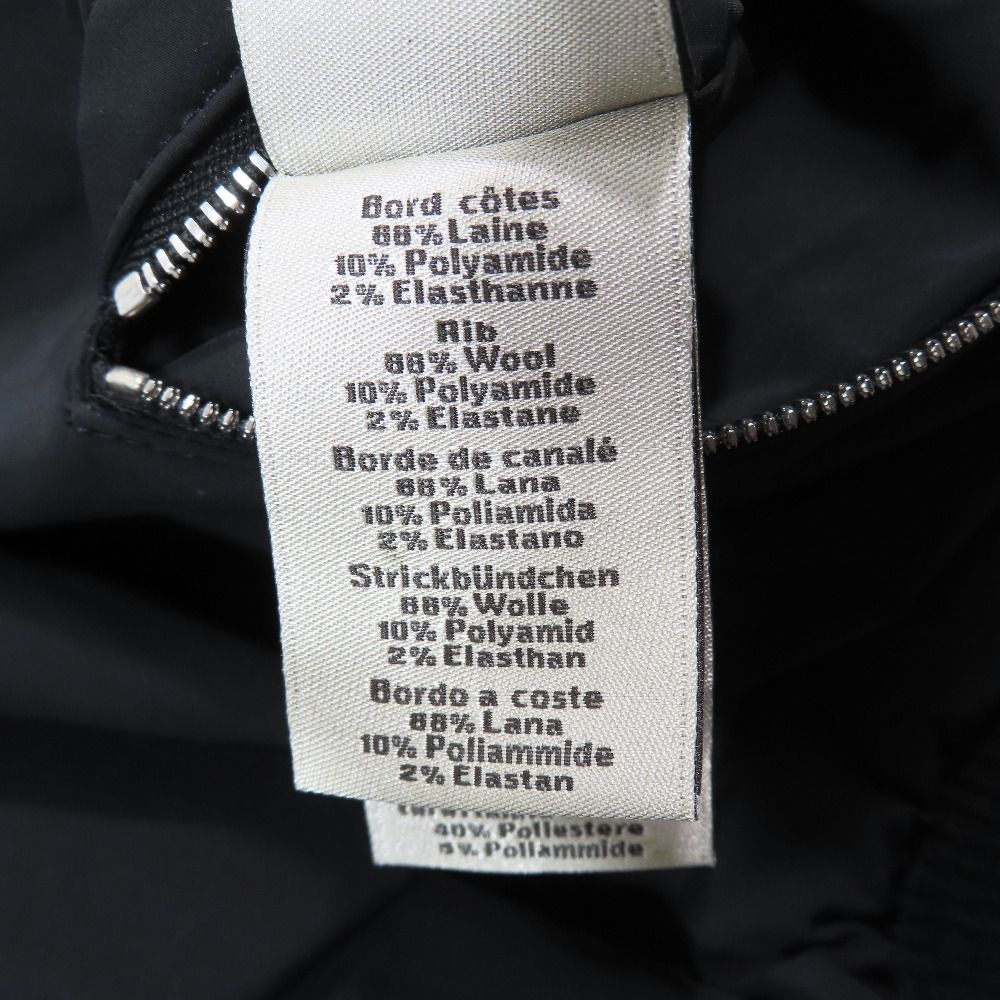 Hermes Bomber Jacket Nylon Zip Reversible Allover Pattern Long Sleeve Black 44