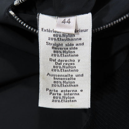 Hermes Bomber Jacket Nylon Zip Reversible Allover Pattern Long Sleeve Black 44