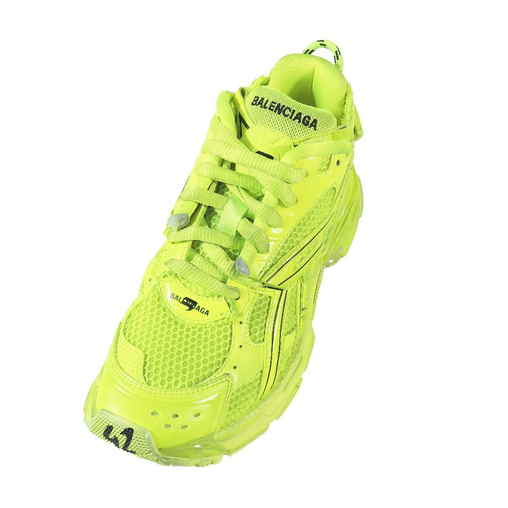 Balenciaga Runner Low Cut Sneakers Vintage Shoes Neon Yellow