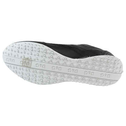 Dolce & Gabbana Swan Low Cut Sneakers Logo Leather Shoes 41.5 Black