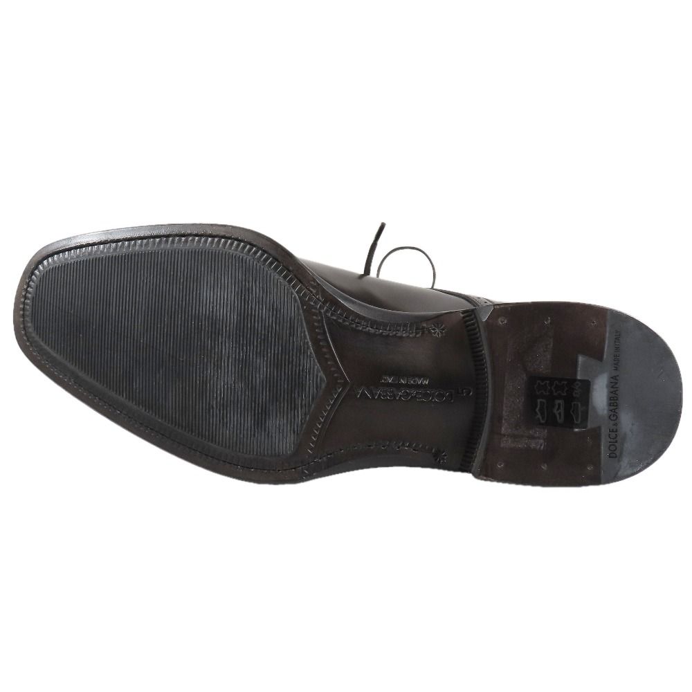 Dolce & Gabbana Oxford Dress Shoes Straight Tip Leather 5 Brown