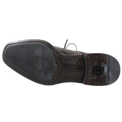 Dolce & Gabbana Oxford Dress Shoes Straight Tip Leather 5 Brown