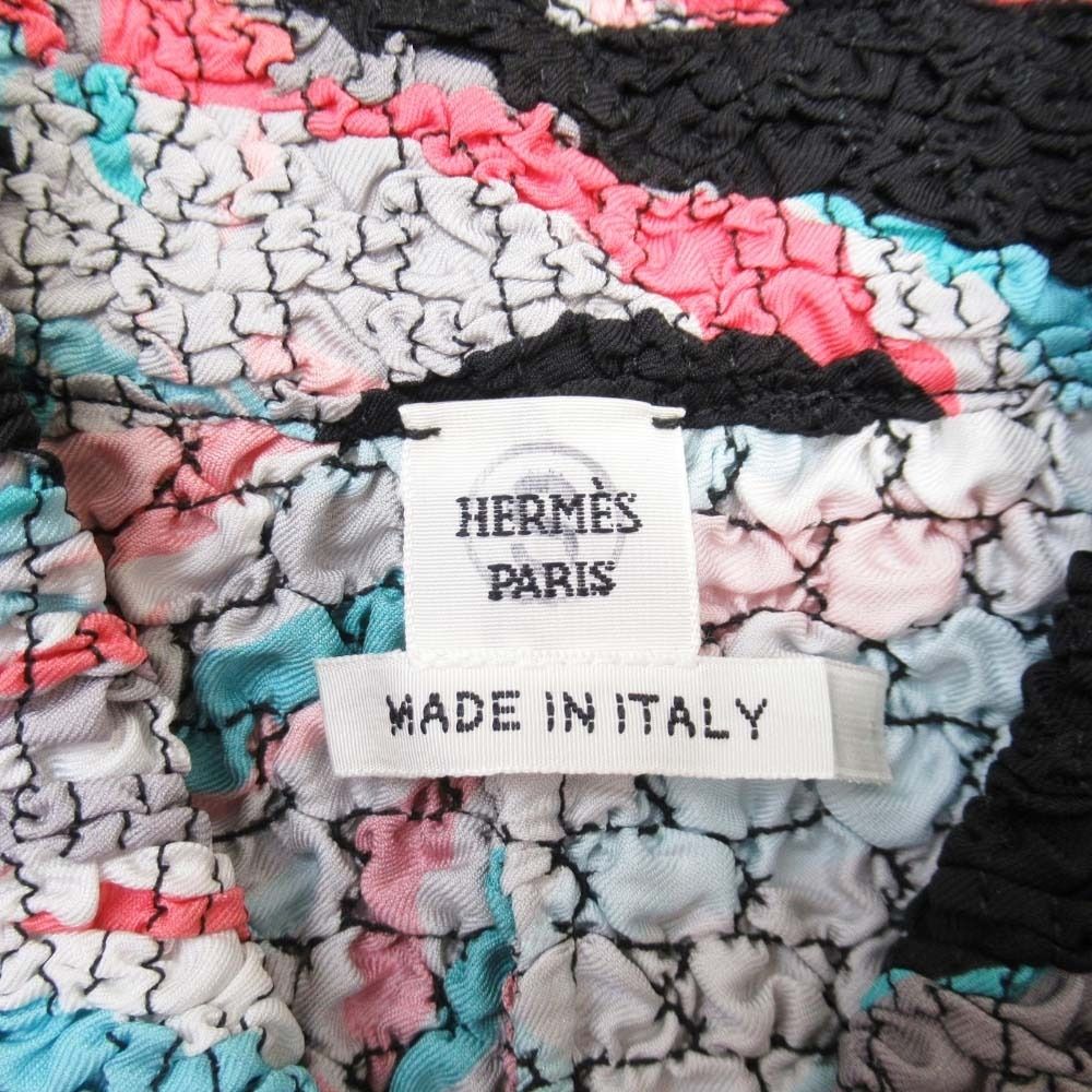 Hermes le Reve de Julia Short Shirt Jacket Ring All Over Pattern Top 34
