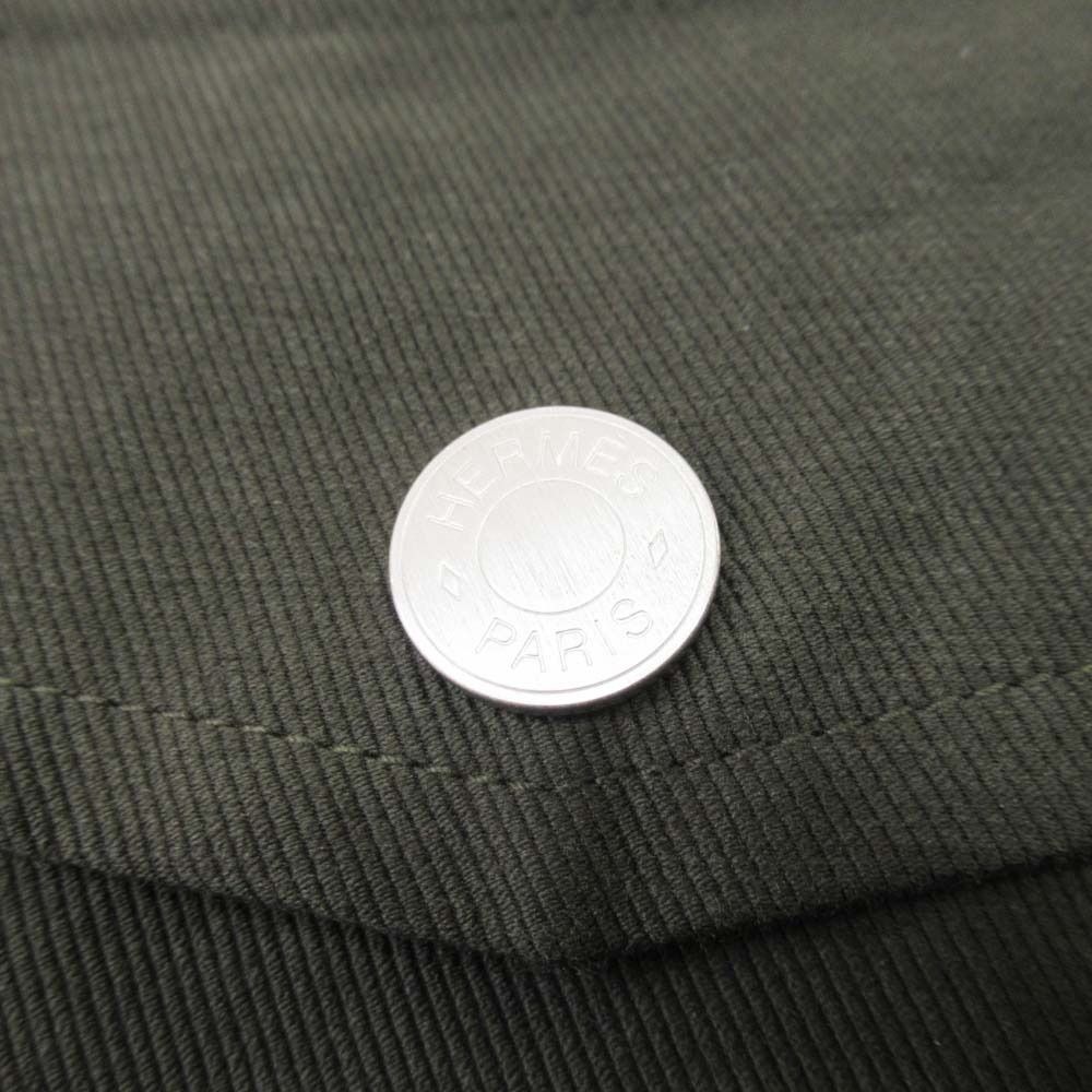 Hermes Herbier Deperlant Pullover Shirt Jacket Light 48 Khaki