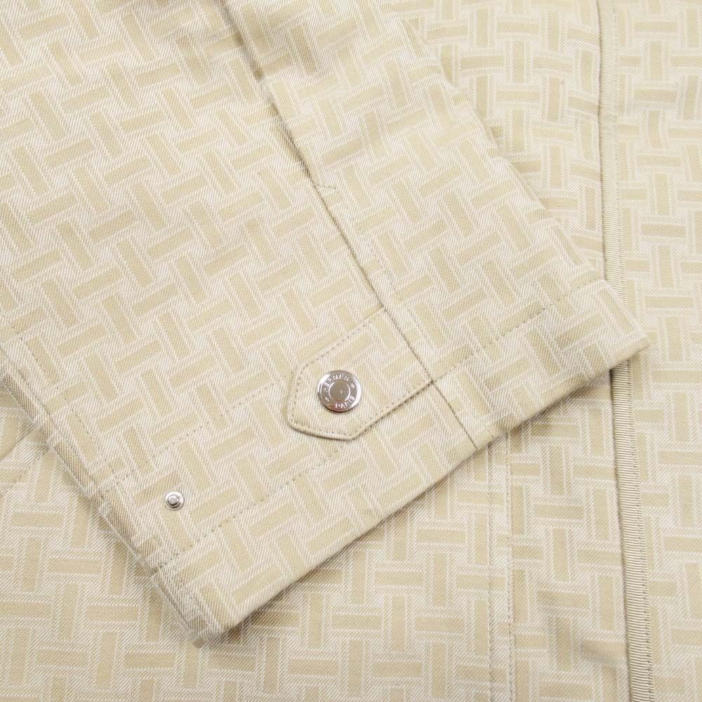 Hermes Mosaique Hmosaic Stainless Steel Coat Quilted Liner Series Button Jacket