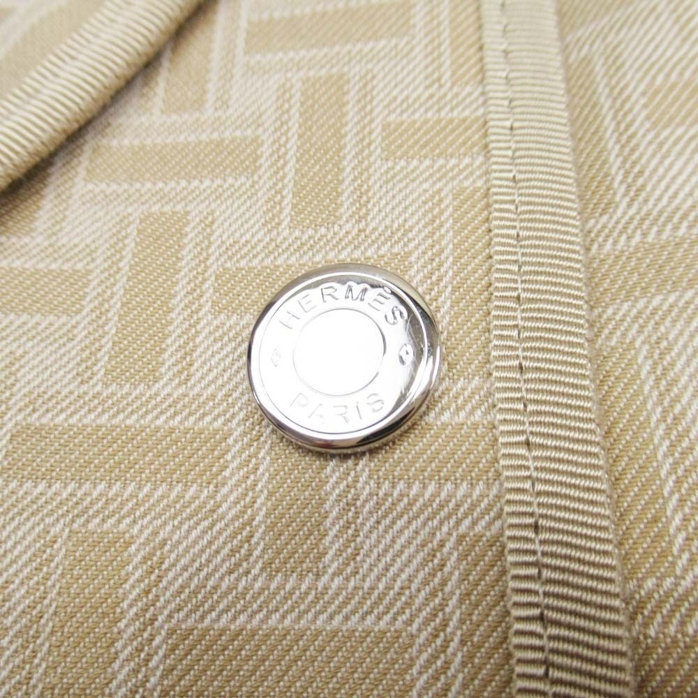 Hermes Mosaique Hmosaic Stainless Steel Coat Quilted Liner Series Button Jacket