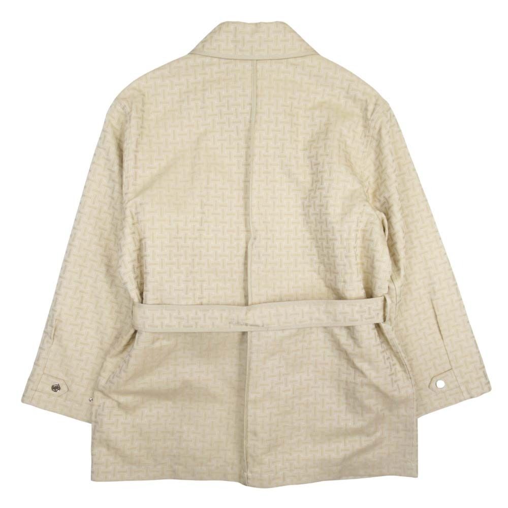 Hermes Mosaique Hmosaic Stainless Steel Coat Quilted Liner Series Button Jacket