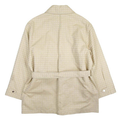 Hermes Mosaique Hmosaic Stainless Steel Coat Quilted Liner Series Button Jacket