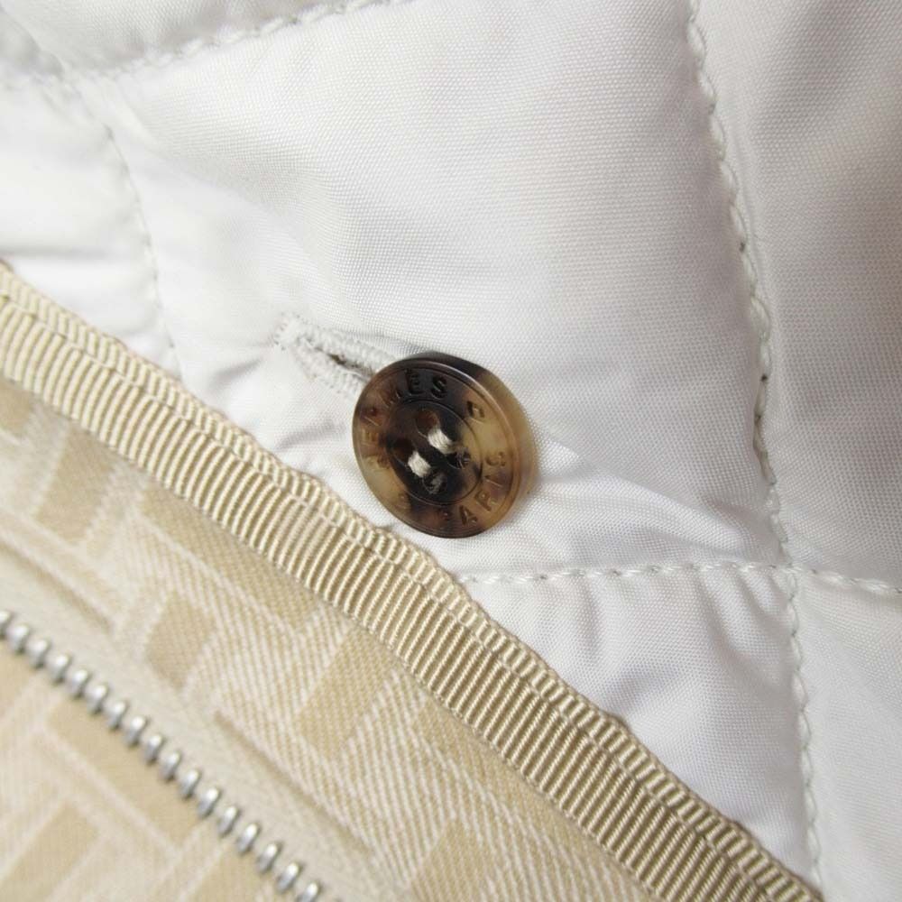 Hermes Mosaique Hmosaic Stainless Steel Coat Quilted Liner Series Button Jacket