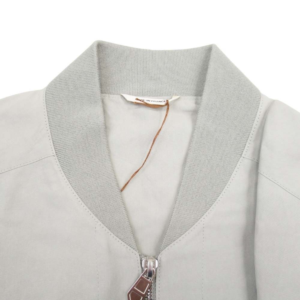 Hermes Series Button Zip Up Vest Jacket Sleeveless Light 46 Gray
