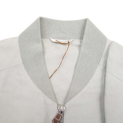 Hermes Series Button Zip Up Vest Jacket Sleeveless Light 46 Gray