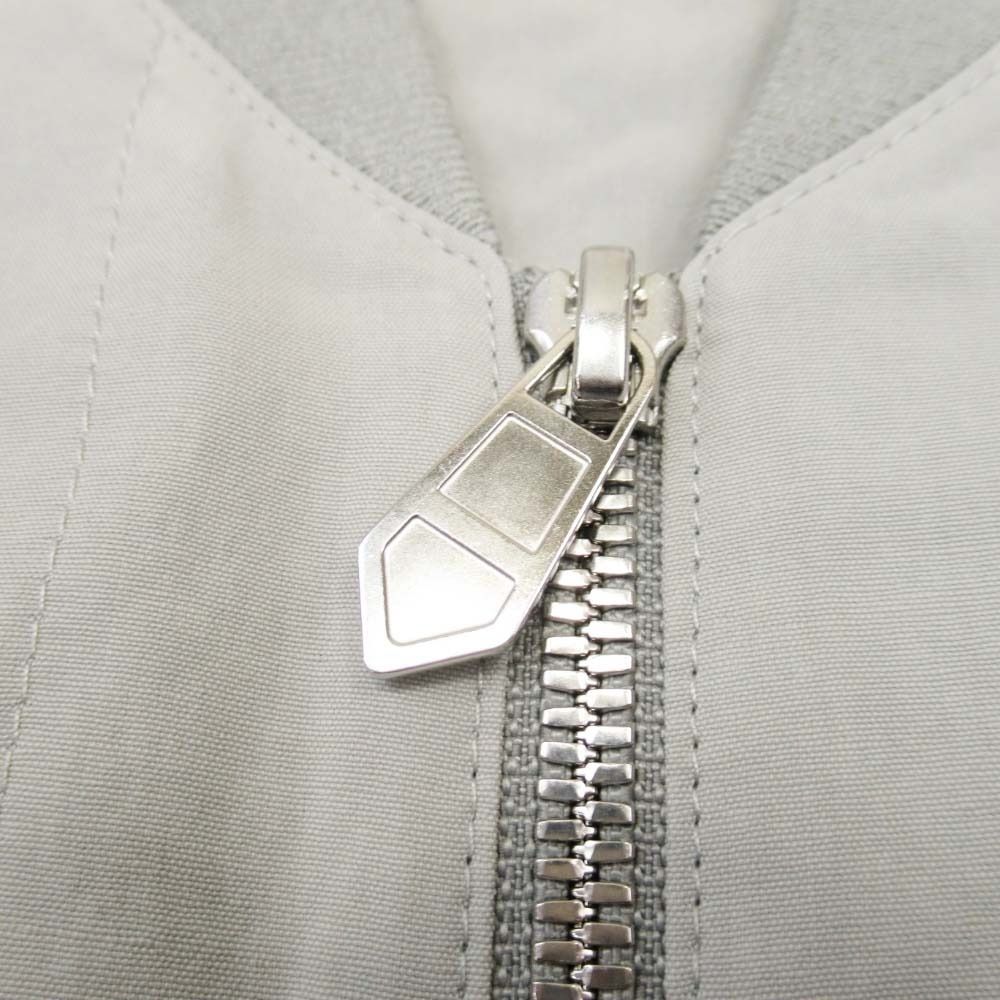 Hermes Series Button Zip Up Vest Jacket Sleeveless Light 46 Gray