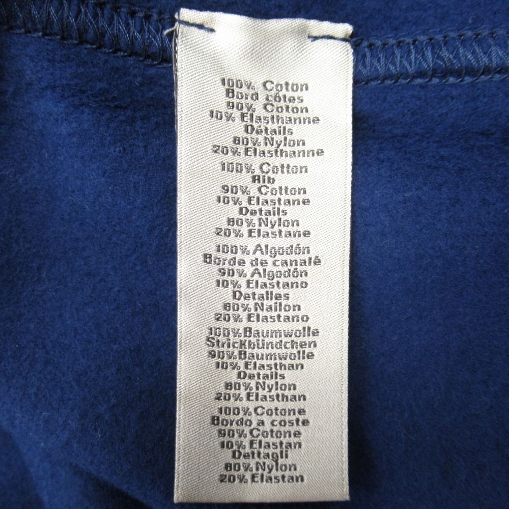 Hermes Run Hline Sweatshirt Shirt Brushed Lining Top Side Line M Navy