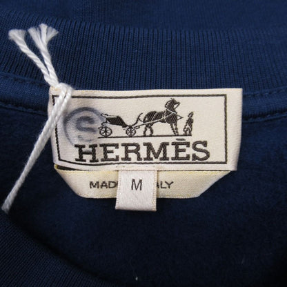 Hermes Run Hline Sweatshirt Shirt Brushed Lining Top Side Line M Navy