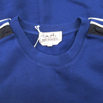 Hermes Run Hline Sweatshirt Shirt Brushed Lining Top Side Line M Navy
